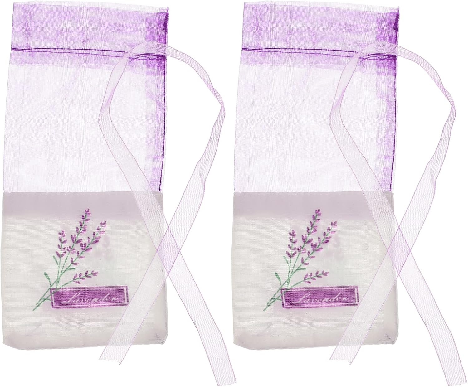 Gatuida 30 Pcs Empty Sachet Bags Flower Printed Drawstring Purse for Dried Herbs Lavender Storage Portable Home Fragrance Sachets 6.49X2.83In