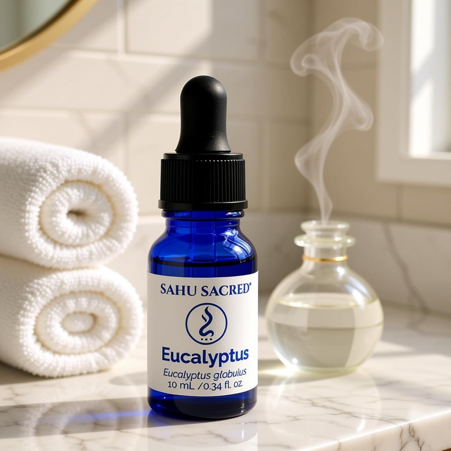 Sacred Egyptian Eucalyptus Oil 10 mL – Temple-Grade Cold-Pressed Eucalyptus Globulus Essence | Sahu Sacred® Oils | Meditation, Breathwork & Energetic Cleansing