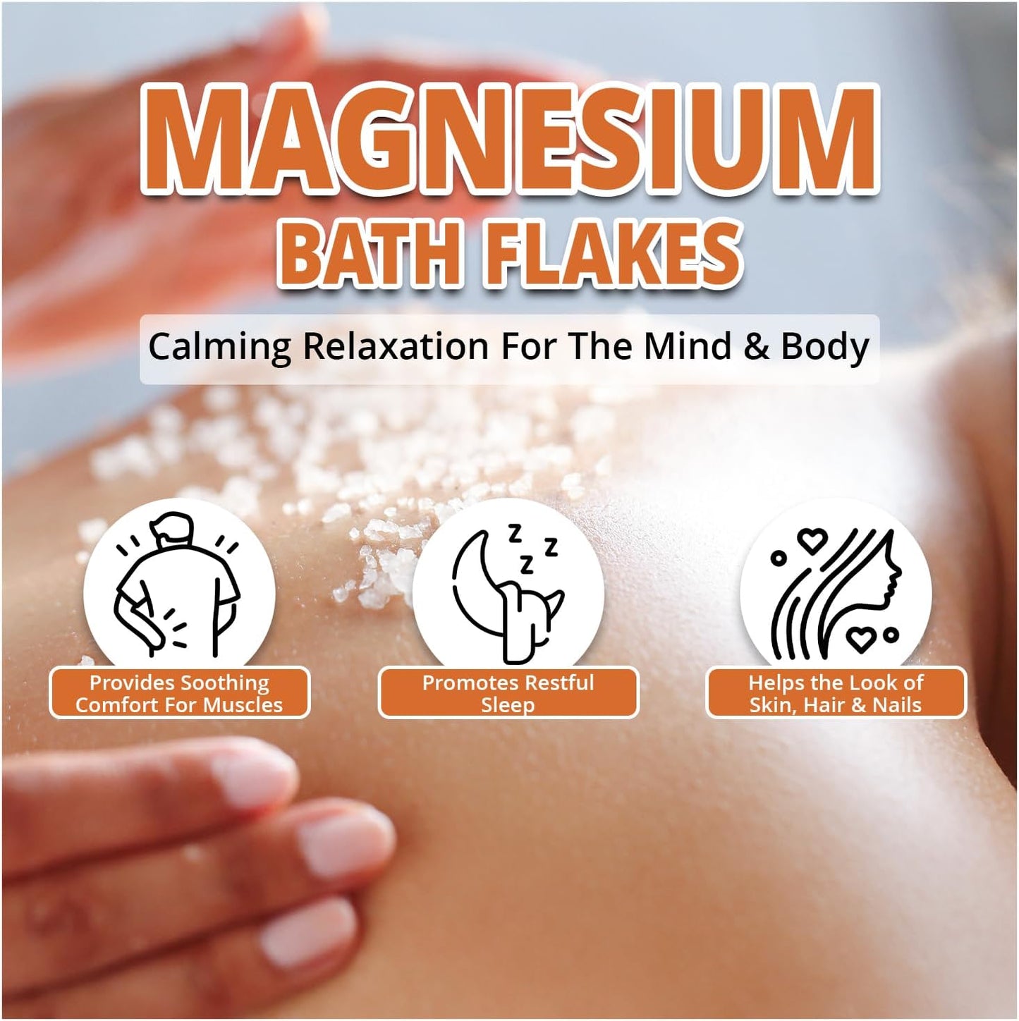 Natural Solution Magnesium Chloride Flakes 3.7 lbs | Pure Magnesium Bath Soak for Muscle Recovery, Stress Relief, and Relaxation | Therapeutic Grade Soaking Salt for Sore Muscles