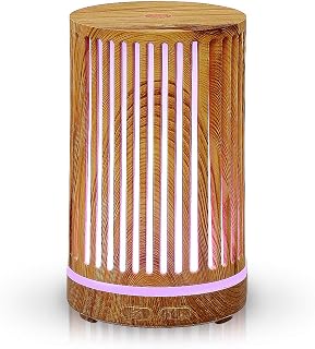 AROMAR Ultrasonic Oil Diffuser and Cool Mist Humidifier for Aromatherapy Essential Oils with 7 LED Colors and Auto Shut-Off for Home and Office, 100 ml (Zen Birch)