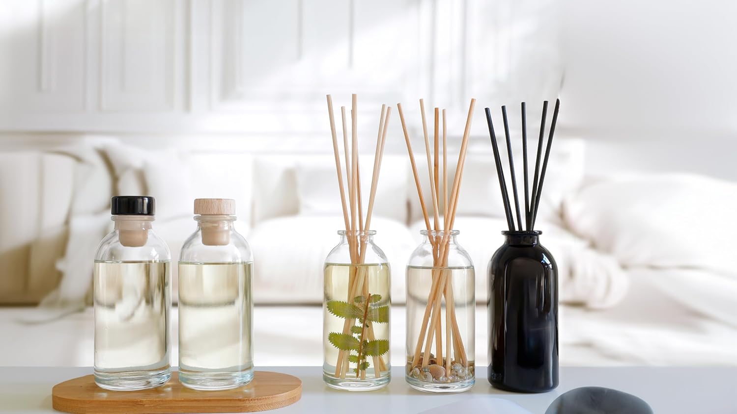 Urban Naturals Gardenia Scented Oil Reed Diffuser Refill | Includes a Free Set of Reed Sticks! Jasmine, Ylang Ylang, Tuberose & Amber Notes | 4 oz