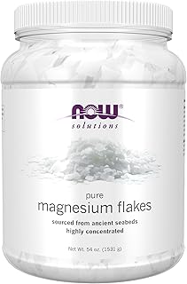 NOW Foods Solutions, Magnesium Flakes, 100% Pure, from the Ancient Seabed, Highly Concentrated, 54-Ounce