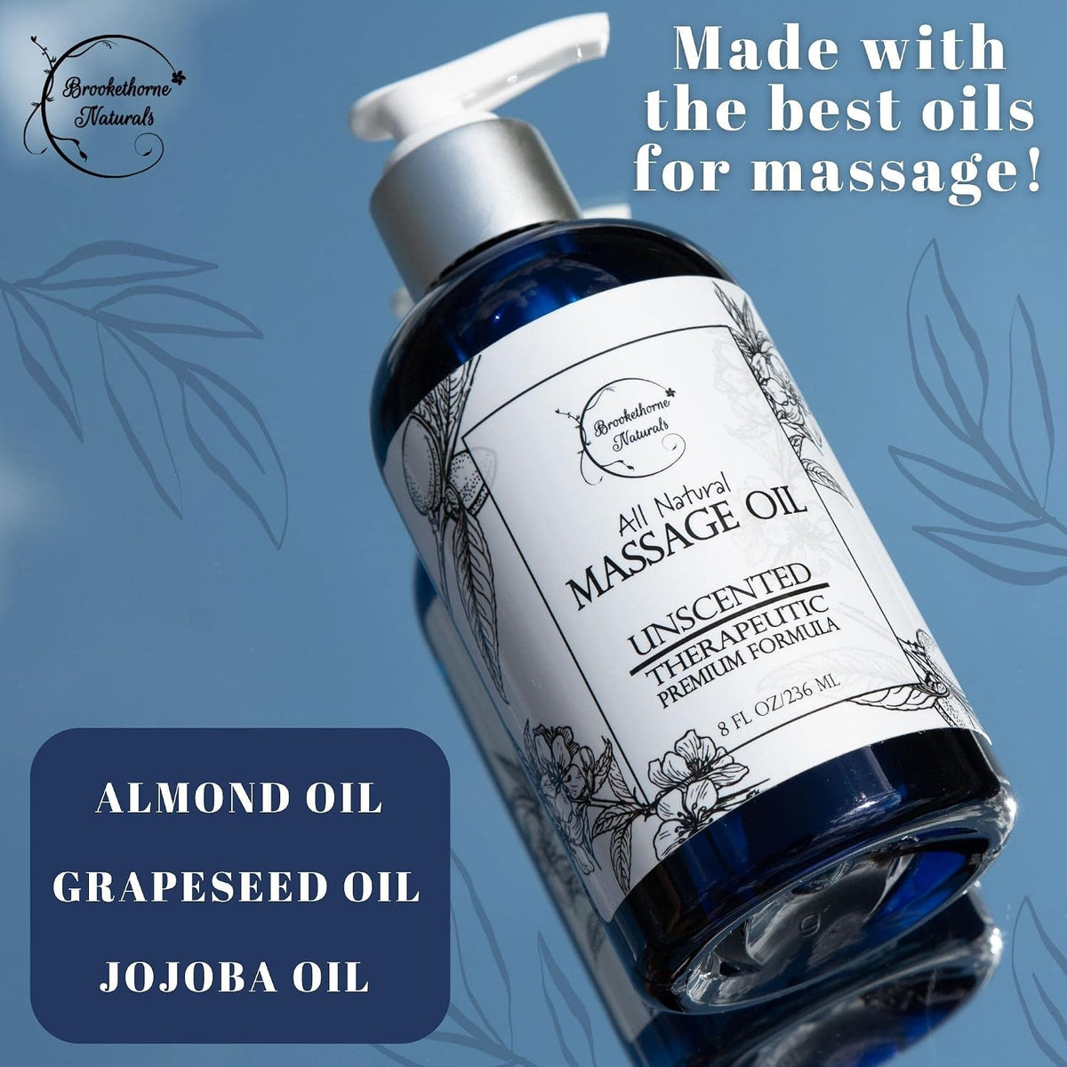 Unscented Massage Oil for Massage Therapy 8oz