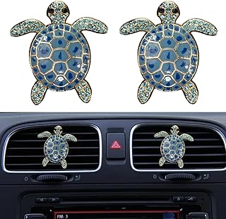 Car Air Freshener Women Car Vent Clips Decorations 2 PCS Cute Sea Turtles Car Interior Accessories Car Vent Diffuser (Blue Sea Turtle, 1.6 inch)