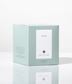 Art of Tea Sleep Tea Bags, 12 Pyramid Sachets, Herbal Tea, Chamomile Lavender Caffeine Free Tea, Relaxing Sleep Tea for Nighttime Wind Down