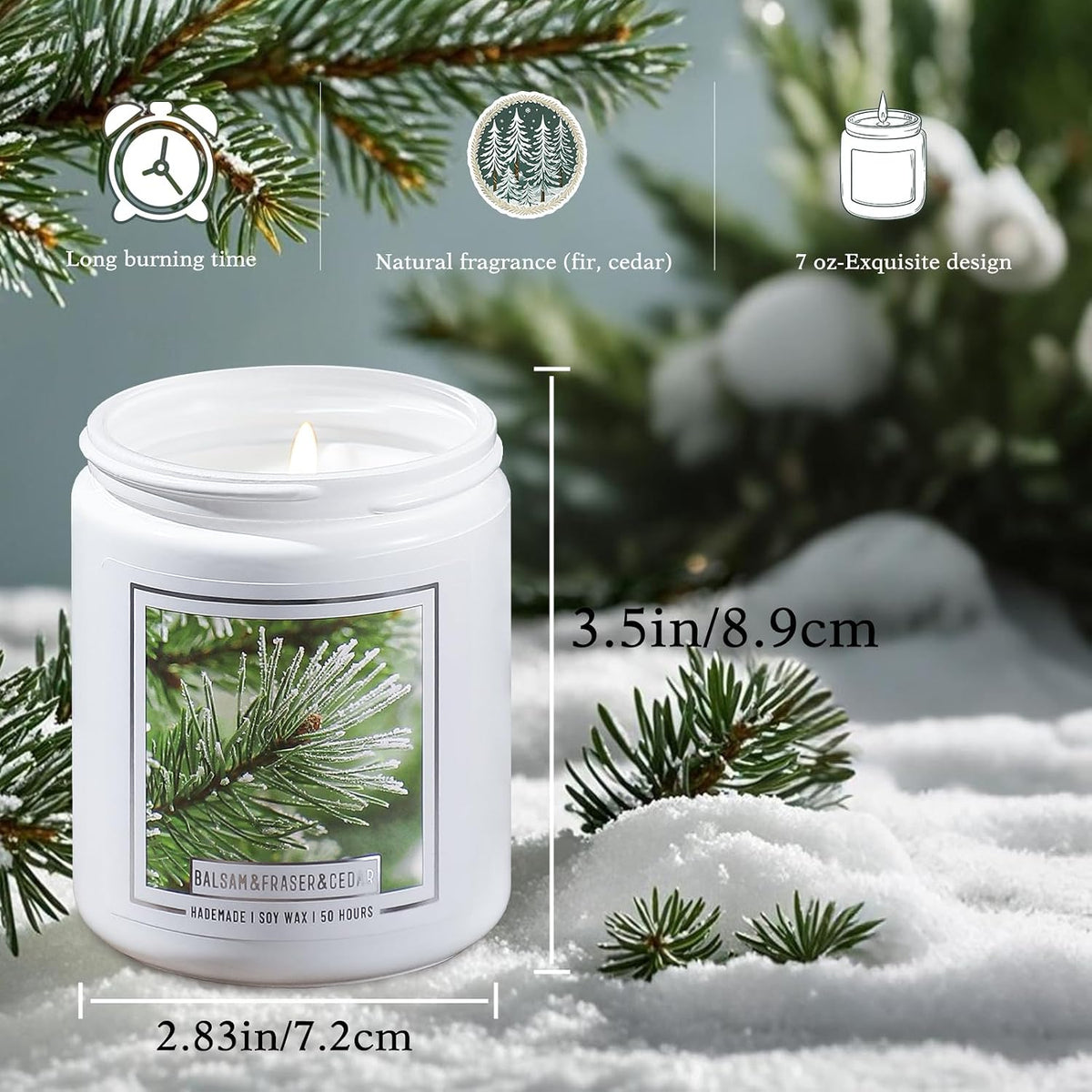 Homsolver 7OZ Balsam Fir Pine Candle