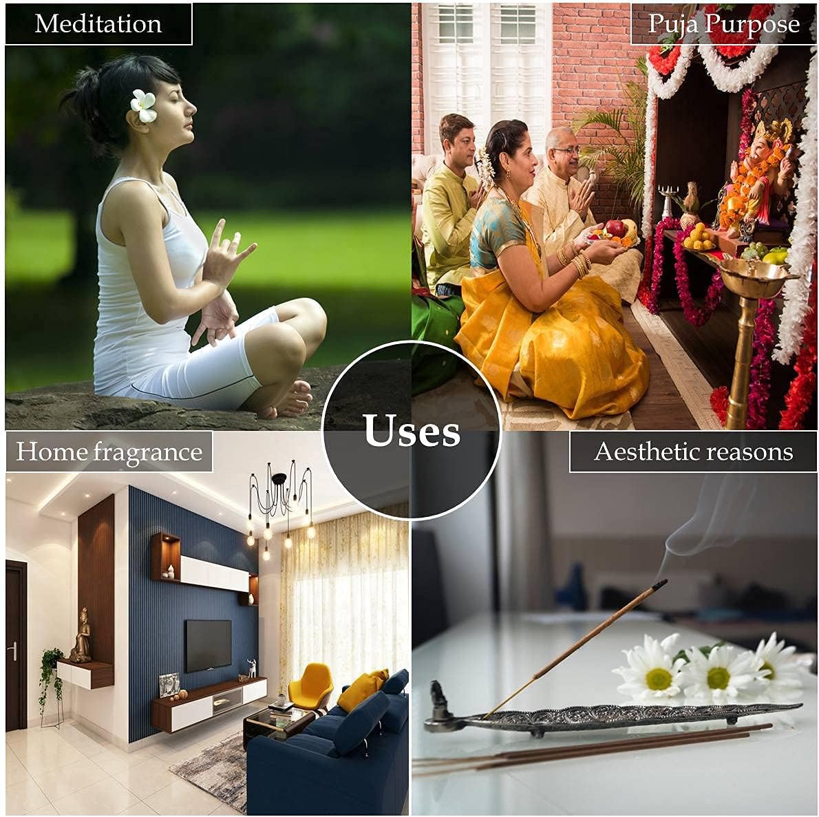 Precious Series Assortment of Six Scents - Total of 12 Boxes, 10 Cones Each - HEM Incense From India