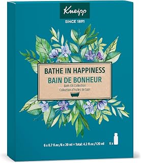 Kneipp Bathe in Happiness 6-Piece Bath Oil Set - 0.67 Per Bottle (6 Total) - Ideal for Trial & Travel - One Bottle Delivers Up to Two Baths