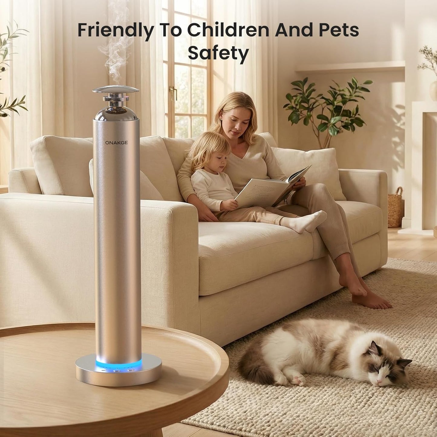 Waterless Aroma Diffuser, 8000mAh Battery Scent Air Machine for Large Room up to 1500 Sq Ft, Cold Air Diffusion Essential Oil Diffuser with App & Remote Control, Quiet Design for Home, Office, Hotel