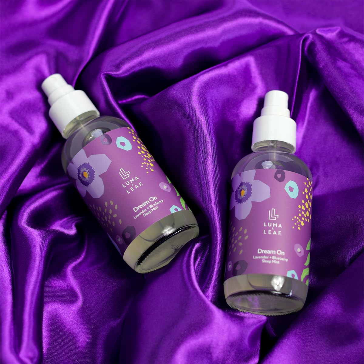 LUMA & LEAF Pillow Spray for Sleep, Lavender Calming Pillow & Face Mist with Blueberry, Soothing Aromatherapy Linen & Room Spray for Relaxation, Natural Vegan Sleep Mist, 4 fl oz