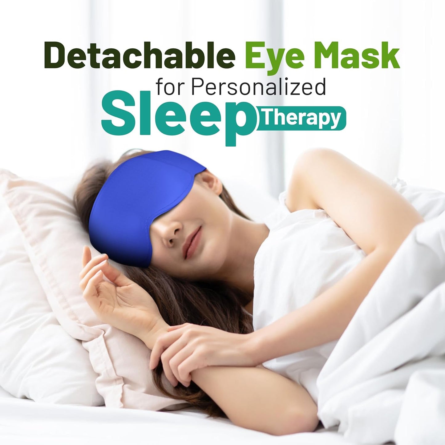 Headache Relief Cap - 2 in 1 Soothing Migraine Relief Cap with Detachable Eye Mask 20% Extra Gel - Headache Hat for Migraines - Cold Ice Head Wrap Products for Stress, Tension, Hangover & Puffy Eyes
