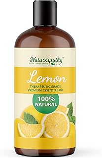 Naturopathy Lemon Essential Oil, 100% Natural Therapeutic Grade, Premium Quality Lemon Oil, 16 fl. Oz - Perfect for Aromatherapy and Relaxation