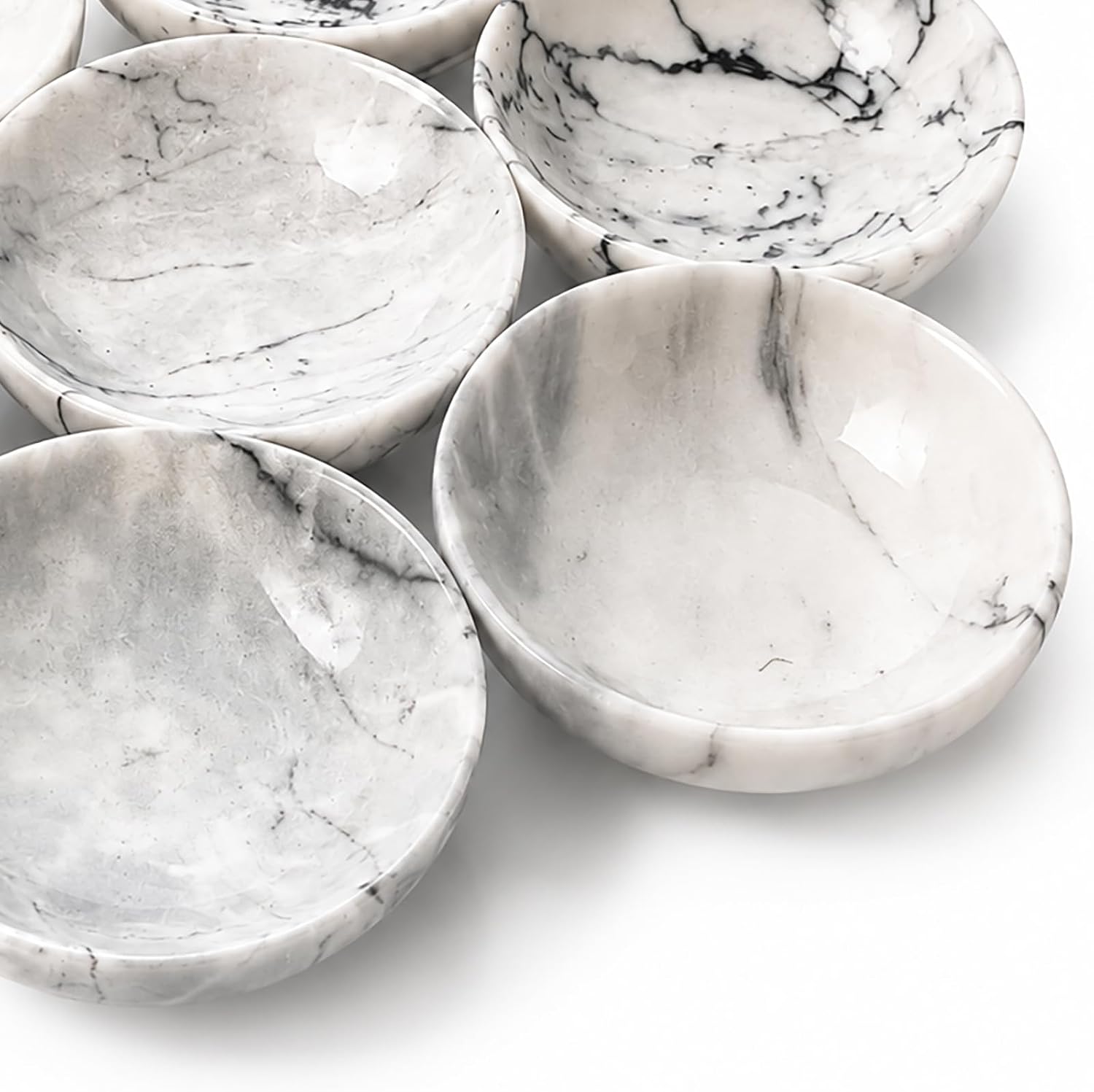 Natural Marble Incense Holder, 4.72 Incense Holder for Sticks with 9 Holes, Handmade Incense Burner for use in Meditation/Palo Santo/Sage/Cone (Cloud Gray)