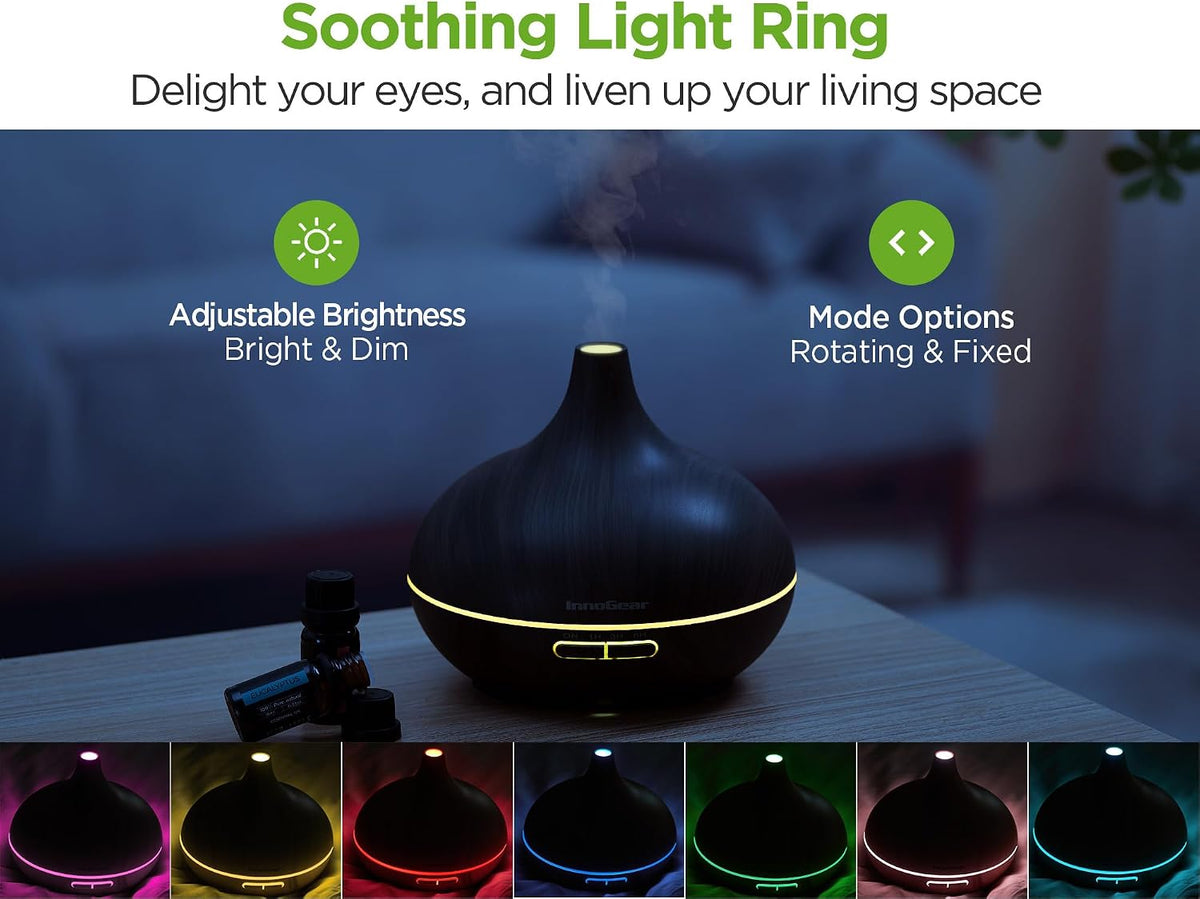 InnoGear 400ml Aromatherapy Essential Oil Diffuser 10 Oils Gift Set