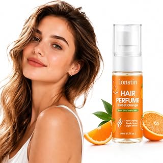 Orange Hair Frangrance for Women, Long-Lasting Scented Hair Spray & Body Mist, Freshen Hair, Body & Pillows, Lightweight Non-Greasy Mist for Dry & Frizzy Hair, 100ml