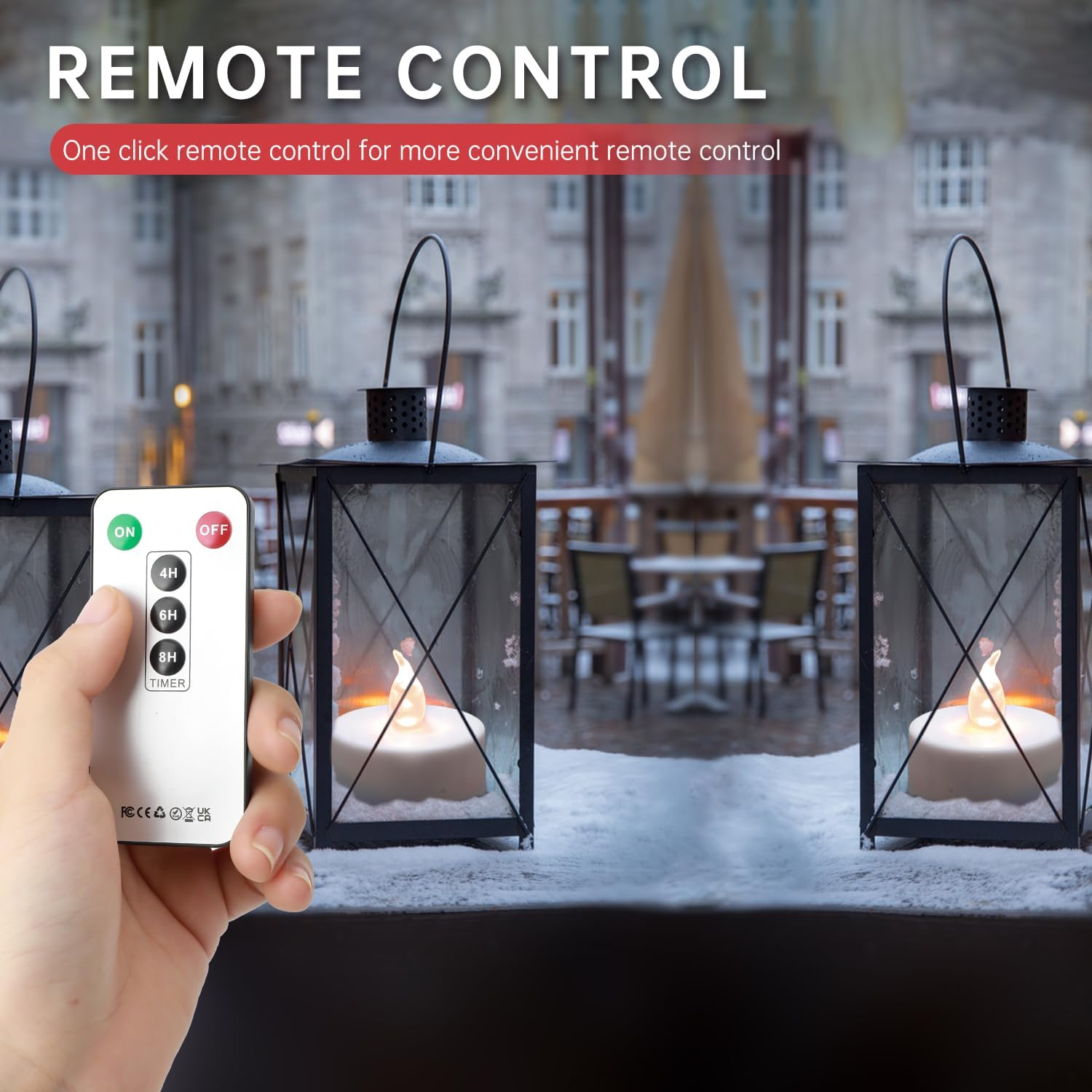 Remote Control LED Tea Lights Battery Operated Flameless Candles 5Pcs Realistic and Bright Flickering Long Lasting 400 Hours Electric Candles for Christmas Home Party Wedding Decor (White)