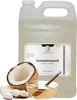 Premium Organic Fractionated Coconut Oil USDA Certified| Hydrating Moisturizer for skin 100% Pure, Unscented|Expeller Pressed Carrier Oil for Essential Oil(Net Wt:1.8kg/4lb)