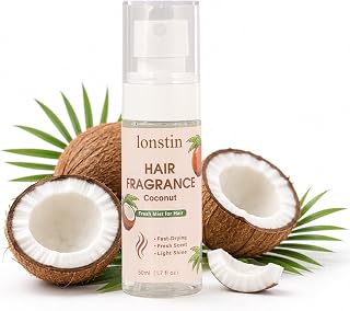 coconut Hair Frangrance for Women, Long-Lasting Scented Hair Spray & Body Mist, Freshen Hair, Body & Pillows, Lightweight Non-Greasy Mist for Dry & Frizzy Hair, 100ml