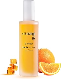 Liliya's Aroma Wild Orange 07 & Amber Body Spray | Citrus Fragrance Mist | Hydrating Skincare Ingredients | Vegan Essential Oils Orange | Neroli | Vanilla 3.4 FL Oz