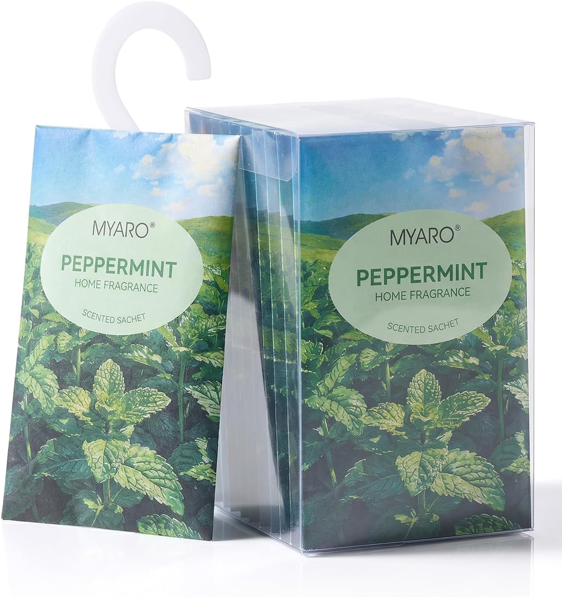 MYARO Hanging Sachets Air Freshener for Home: 12 Packs Clean & Fresh Hanging Scented Sachet Bags for Closet, Clothes, Lingerie Drawer, Car, Bedroom, Laundry Fragrance Gift for New House (Mint)