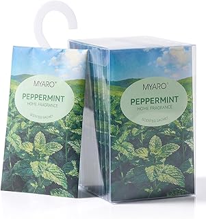 MYARO Hanging Sachets Air Freshener for Home: 12 Packs Clean & Fresh Hanging Scented Sachet Bags for Closet, Clothes, Lingerie Drawer, Car, Bedroom, Laundry Fragrance Gift for New House (Mint)
