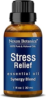 Stress Relief Essential Oil Blend 30 ml - Stress Relief & Calm Essential Oil for Diffusers & Aromatherapy - Promotes Relaxation & Rest - Nexon Botanics