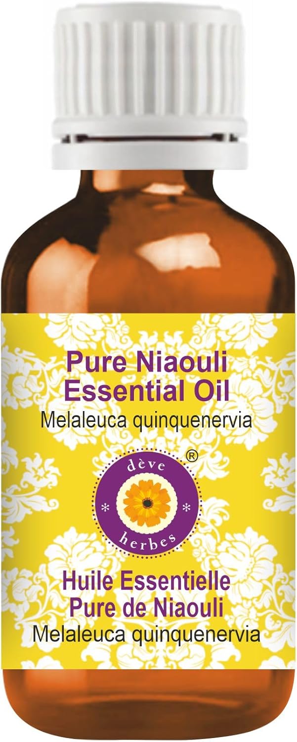 Deve Herbes Pure Niaouli Essential Oil (Melaleuca quinquenervia) Steam Distilled 10ml (0.33 oz)