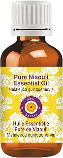 Deve Herbes Pure Niaouli Essential Oil (Melaleuca quinquenervia) Steam Distilled 10ml (0.33 oz)