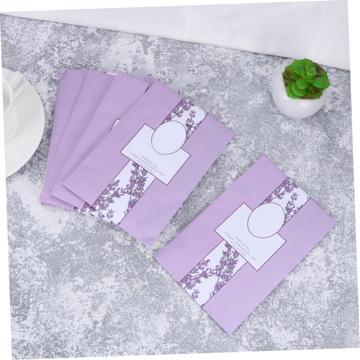 Holibanna 5Pcs Lavender Scented Sachets Hanging Air Freshener for Drawers Closets and Car Fresh Fragrance Packets for Wardrobes and Storage