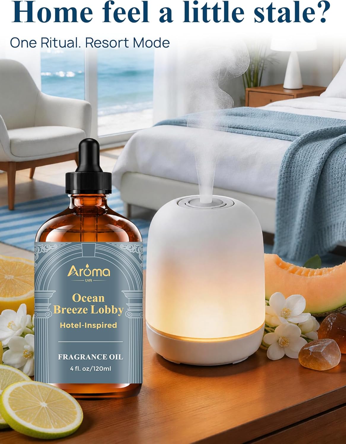 Ocean Breeze Lobby — a Hotel-Inspired Fragrance Oil that Feels Like a Coastal Resort Lobby, Diffuser Oil for Home for Diffusers and Crafting