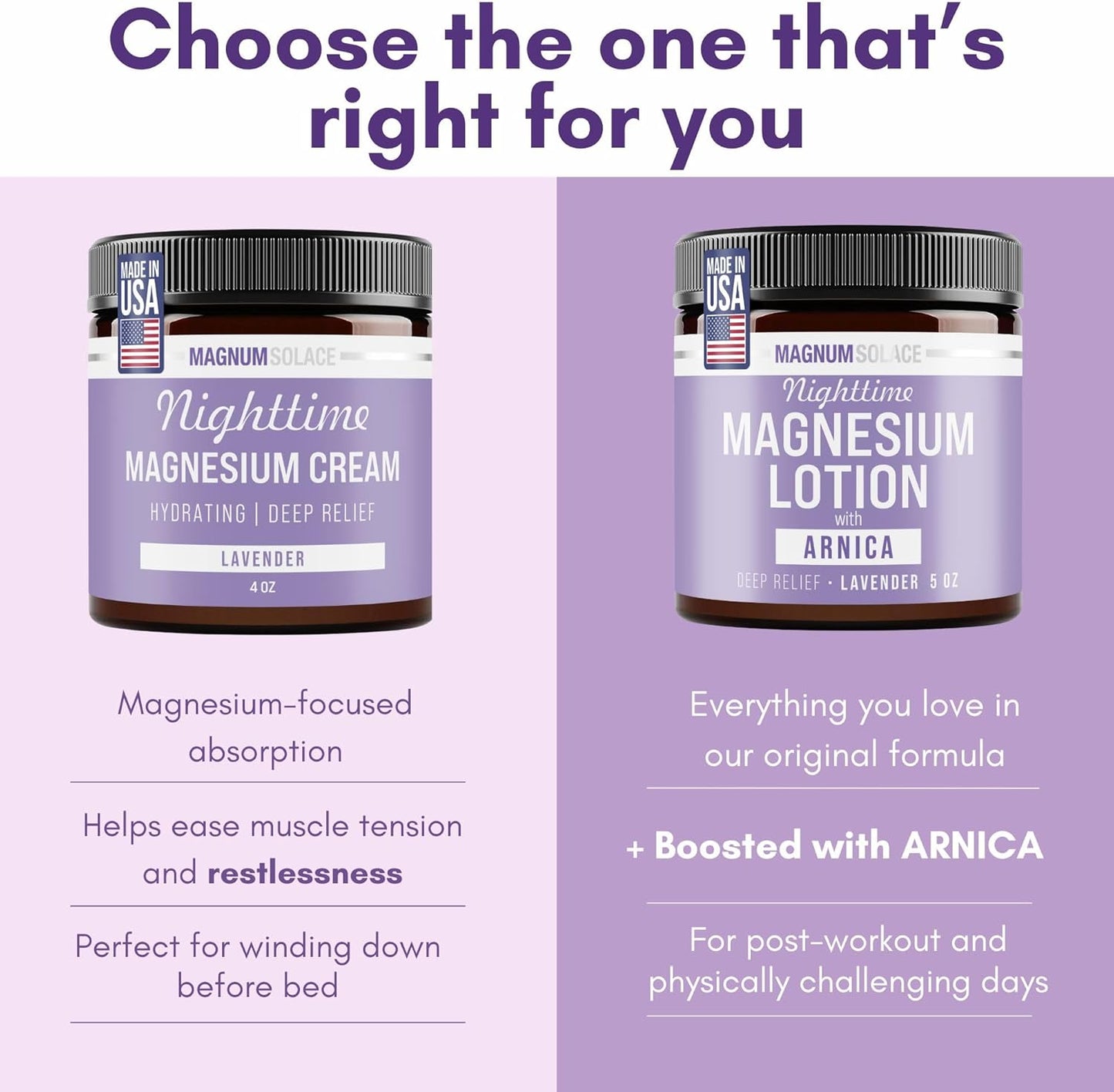 Arnica Nighttime Magnesium Cream, Plus 12 LBS Magnesium Flakes for Bath