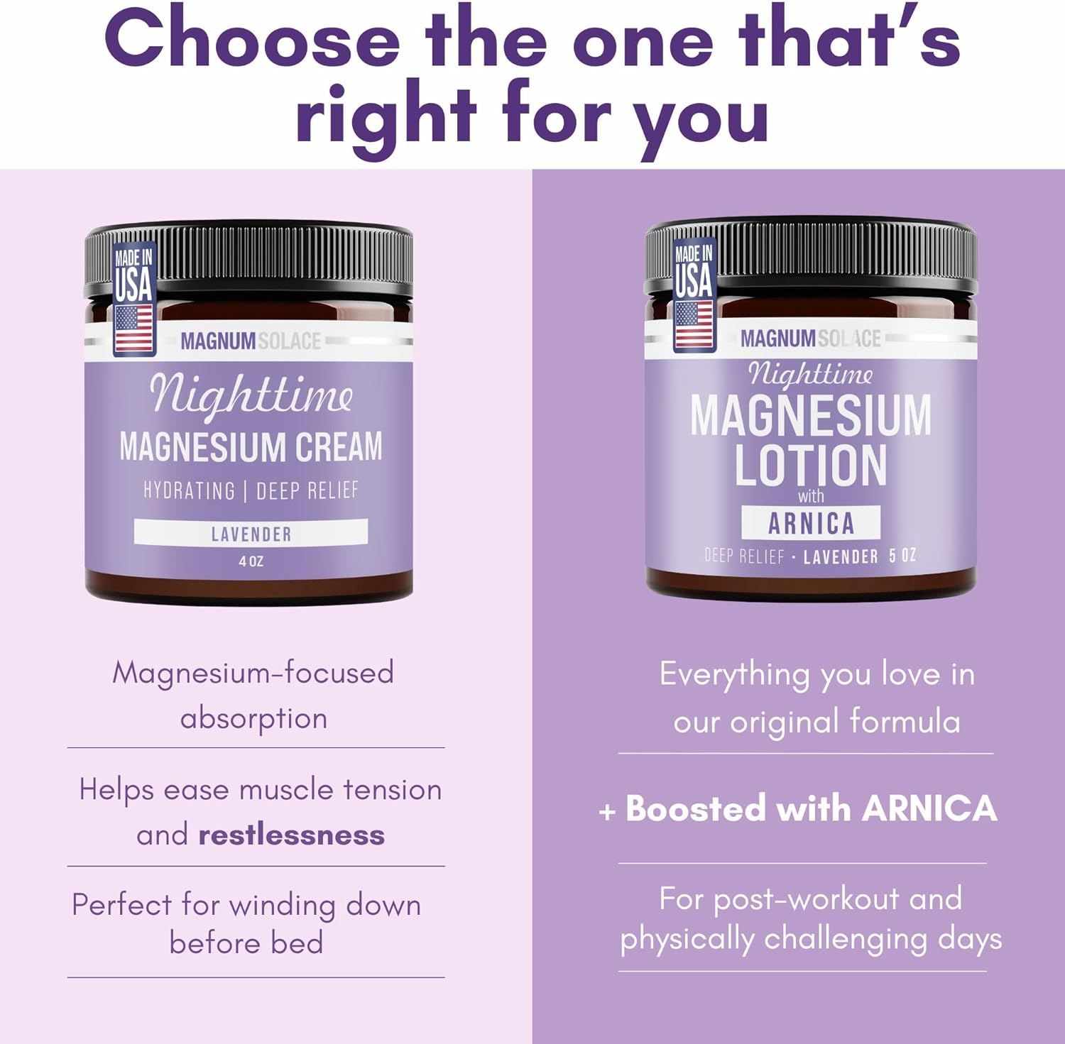Arnica Nighttime Magnesium Cream, Plus 12 LBS Magnesium Flakes for Bath