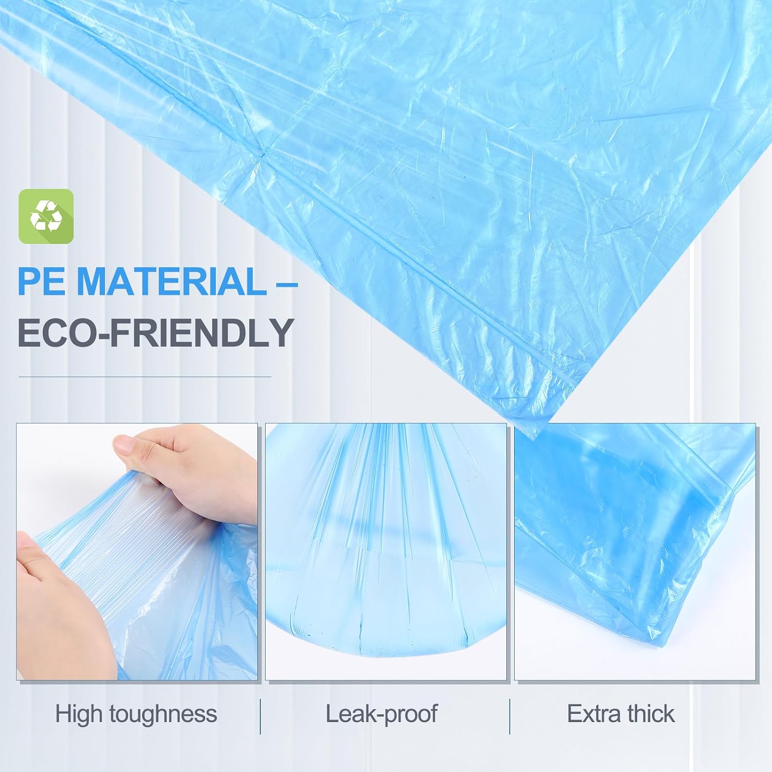 AmazingSpark 50 Pcs Blue Disposable Foot Bath Liners Heavy Duty Thickening Plastic Portable Foot Tub Liner Large Pedicure Spa Bags for Hotel Home Use 25.6 x 21.6 Inches