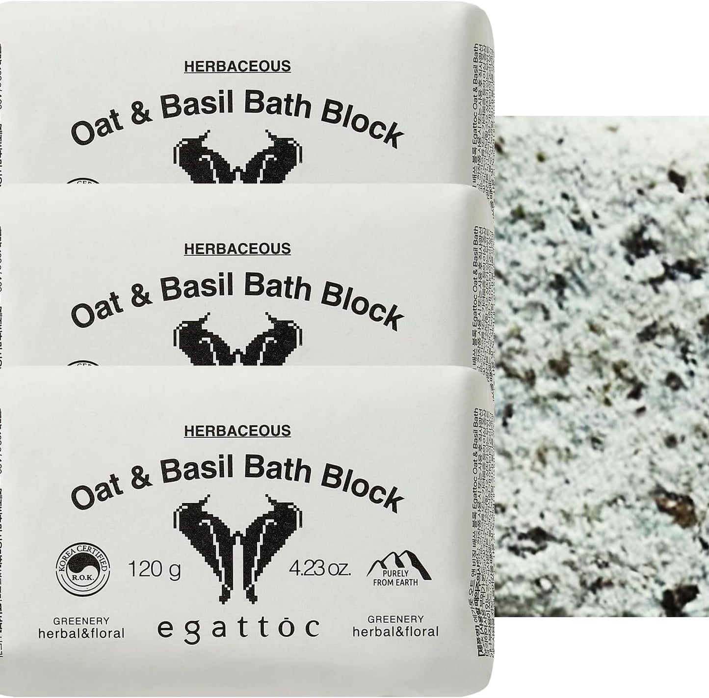 Bath Bombs for Women, Pack of 3, Oat & Basil Bath Fizzies with Essential Oils & Sea Salt, Moisturizing Bath Block for Dry Skin Relief, Natural Aromatherapy Home Spa Gift, Green Citrus Scent