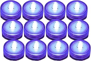 12 Packs Purple Flameless Candles Led Tea Lights I 200+Hours Electric Tea Lights Candles Battery Operated I Waterproof Tealight Candless for Votive, Centerpieces for Tables Decorations, Wedding Decor
