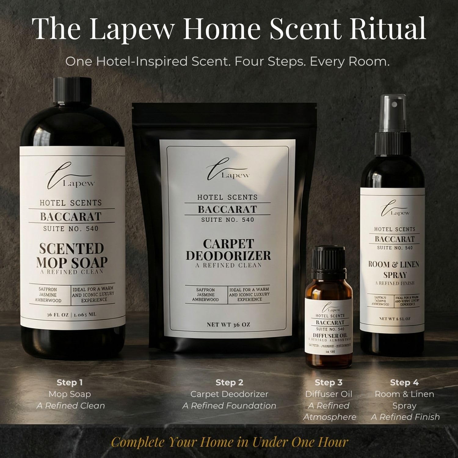 Lapew Hotel Scents Luxury Room Spray | Baccarat Suite 540 | Linen Spray Air Freshener & Fabric Spray | 8 fl oz