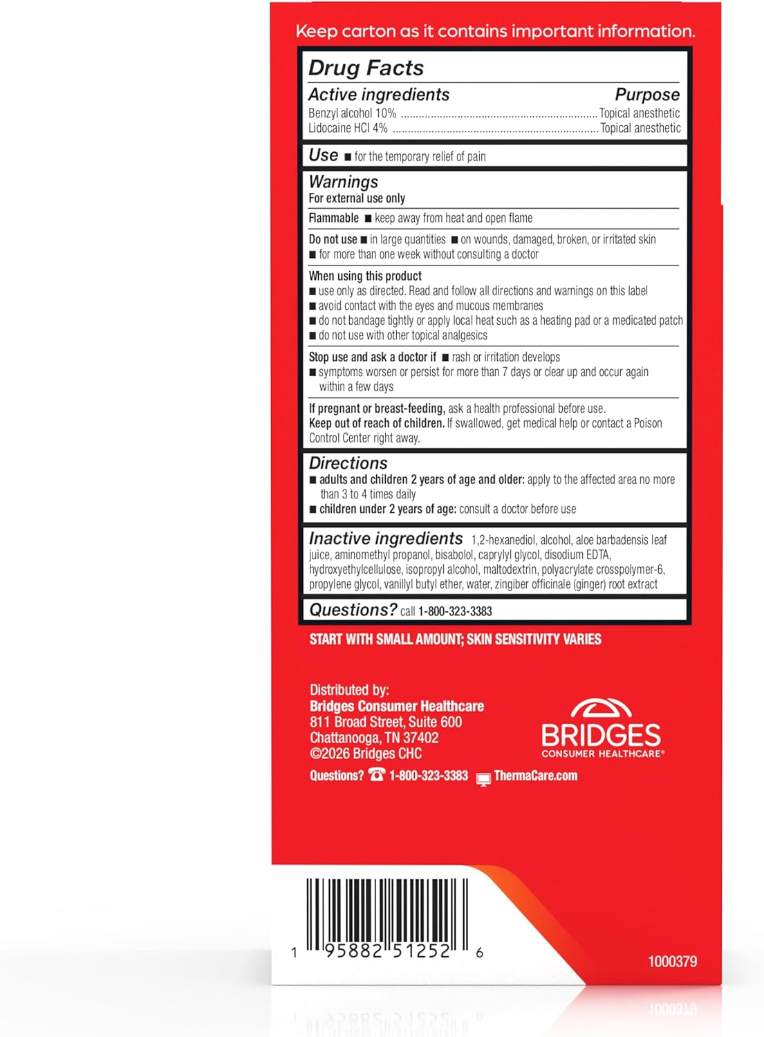 ThermaCare Heat + Max Strength 4% Lidocaine Roll-On - Dual Action Pain Relief for Back, Neck, Muscle, & Joint Pain - Warming Topical Analgesic, No-Mess Roll-On for Daily Pain Relief & Comfort