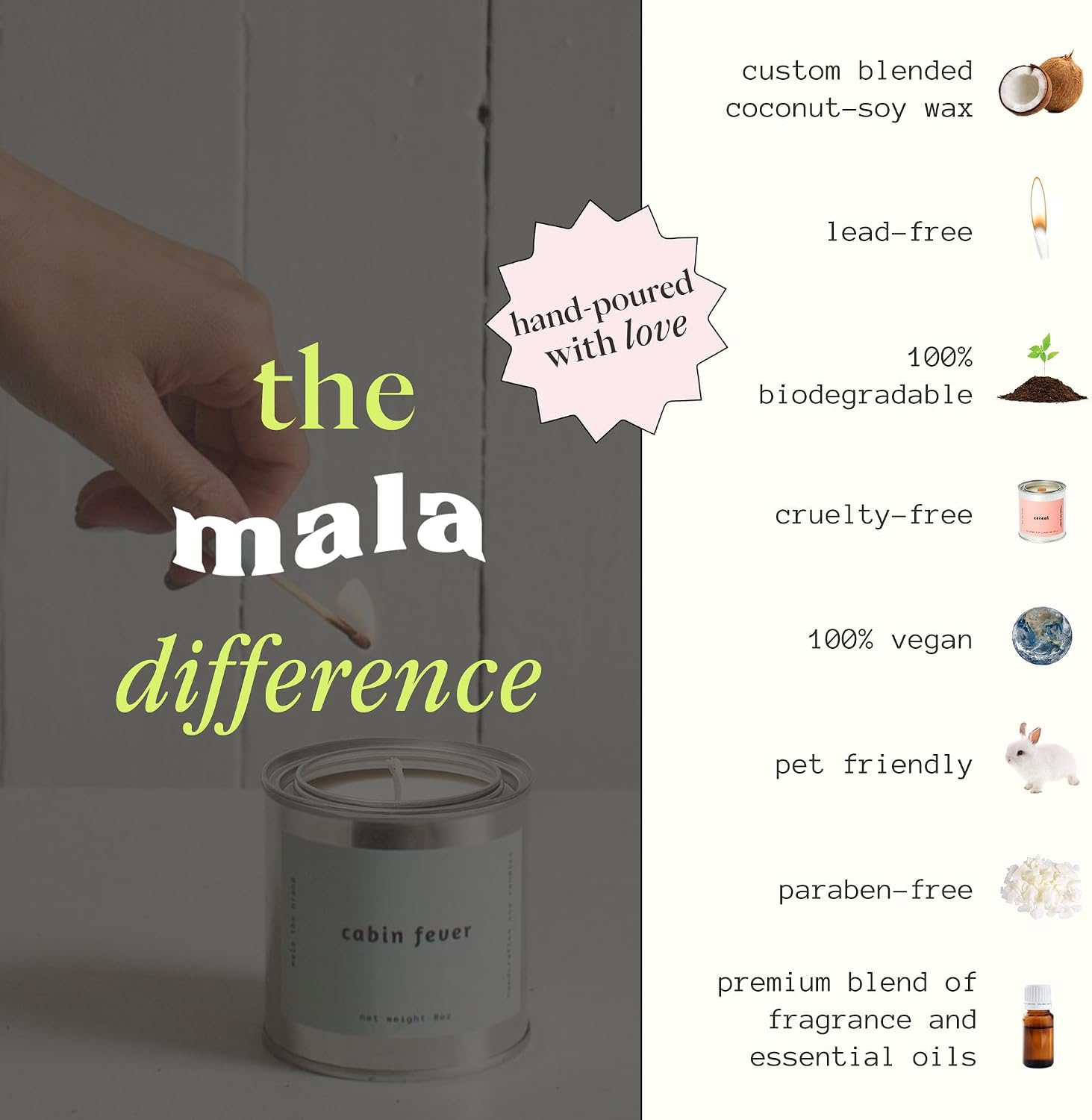 Mala The Brand Cabin Fever Candle, 192 GR