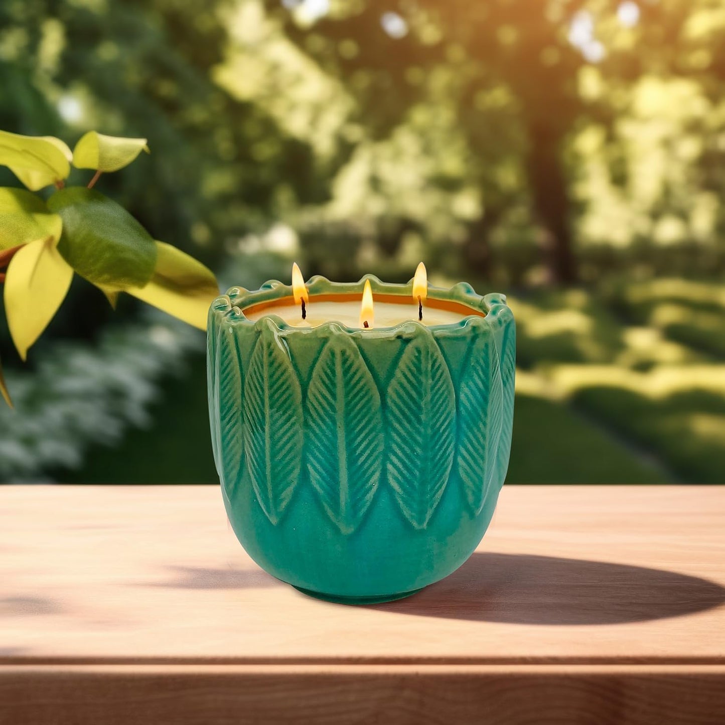 Exquisite Creamy Vanilla Scented Large Candle, 3-Wick 20oz 80H Long Lasting, Natural Soy Wax Aromatherapy Candle for Stress Relief, Home Fragrance Housewarming Gifts Candle for Home Decor