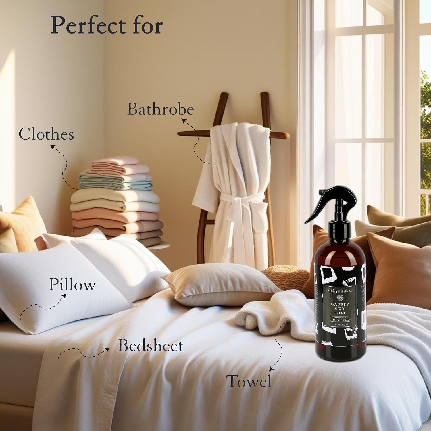 Abbey & Sullivan Linen Spray, Dapper Guy, 16 oz
