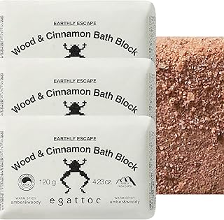 Bath Bombs for Women, Pack of 3, Wood & Cinnamon Bath Fizzies with Essential Oils & Sea Salt, Moisturizing Bath Block for Dry Skin Relief, Natural Aromatherapy Home Spa Gift, Dark Forest Scent