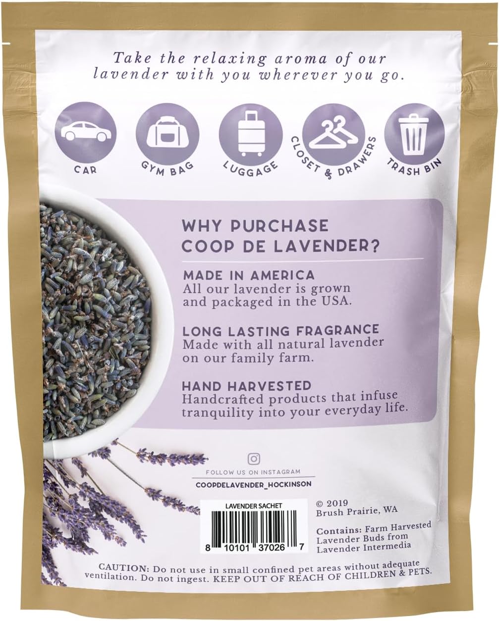 Lavender Dryer Sachets 6-Pack, Reusable Laundry Freshener, Real Lavender | Keeps laundry and linens naturally fresh with reusable lavender sachets for dryers and closets.