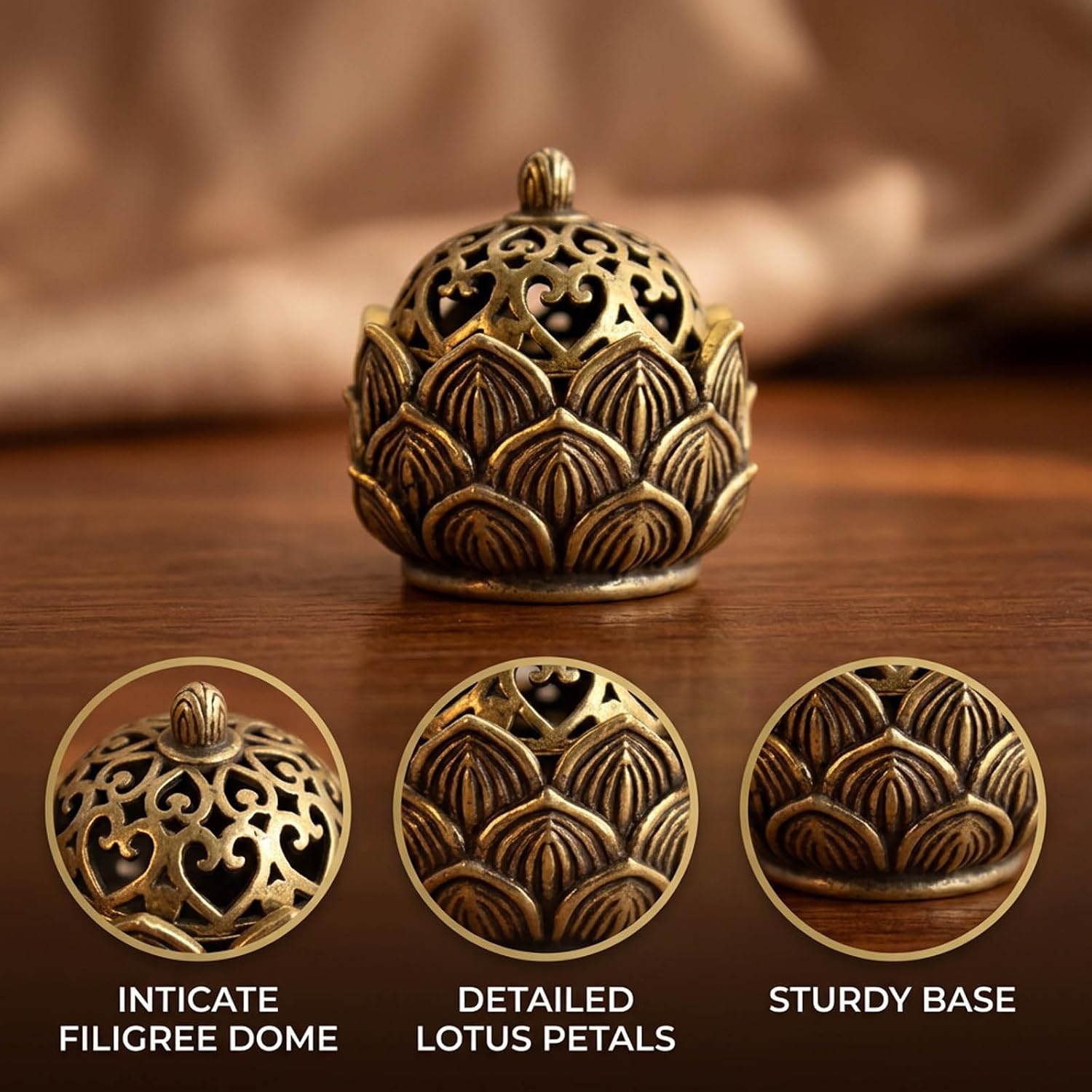 5Pcs Incense Cone Holder, Cone Incense Burner with Mini Hollow-Out Designs, Material for Home Meditation and Aromatherapy, Compact Size for Easy Placement