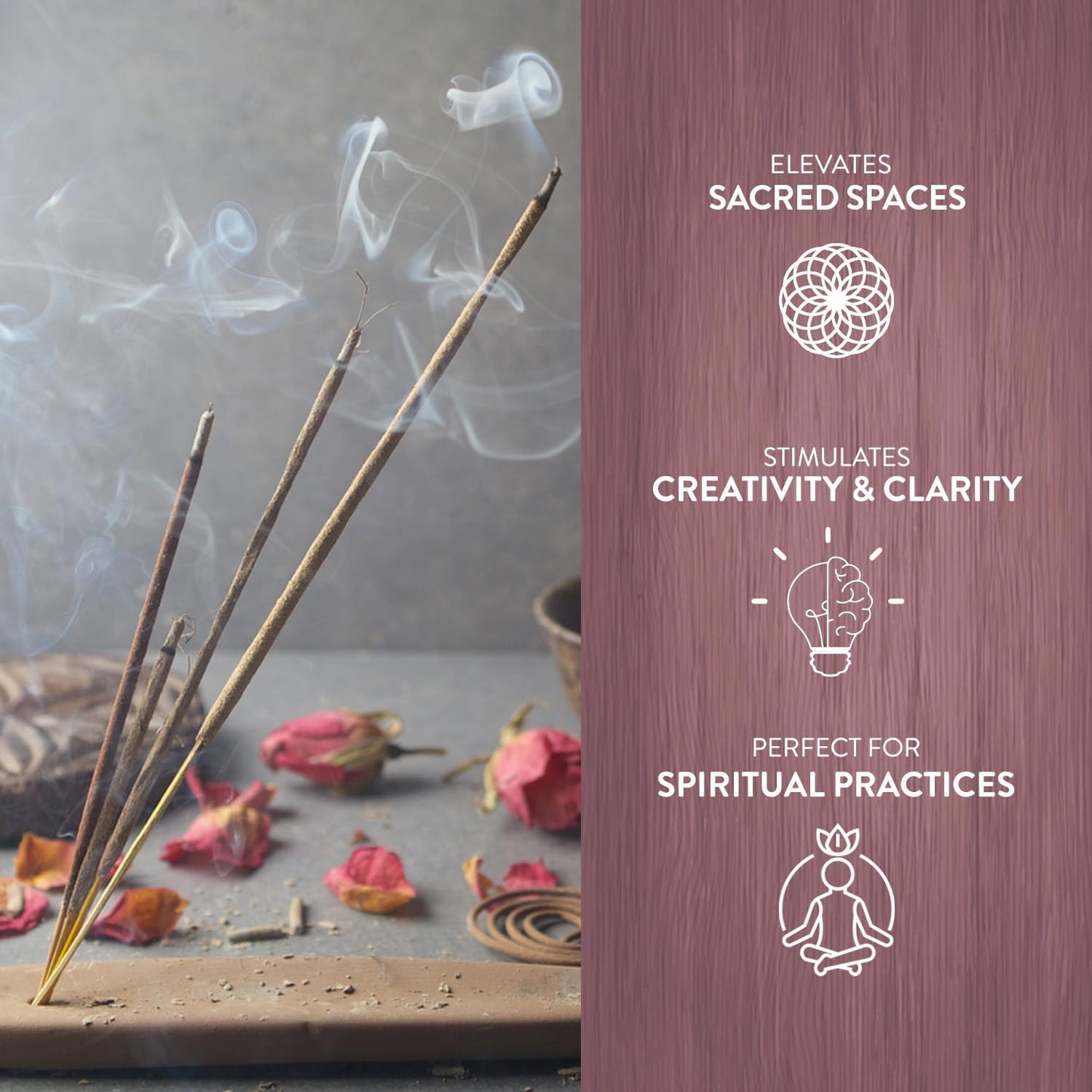 Sacred Element's Lavender & White Sage Masala Incense Sticks – Calming Aromatherapy Blend for Meditation, Relaxation & Cleansing – Perfect Fall or Housewarming Gift – 15g Pack (Total 100+ Sticks)