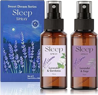 SCENTORINI Sleep Spray, 5.07 oz Pillow Spray with Lavender Essential Oil for Sleep Calming, 2 Pack Relaxing Aromatherapy Pillow Mist for Bedding, Liners, Sheets, Room Spray Air Freshener