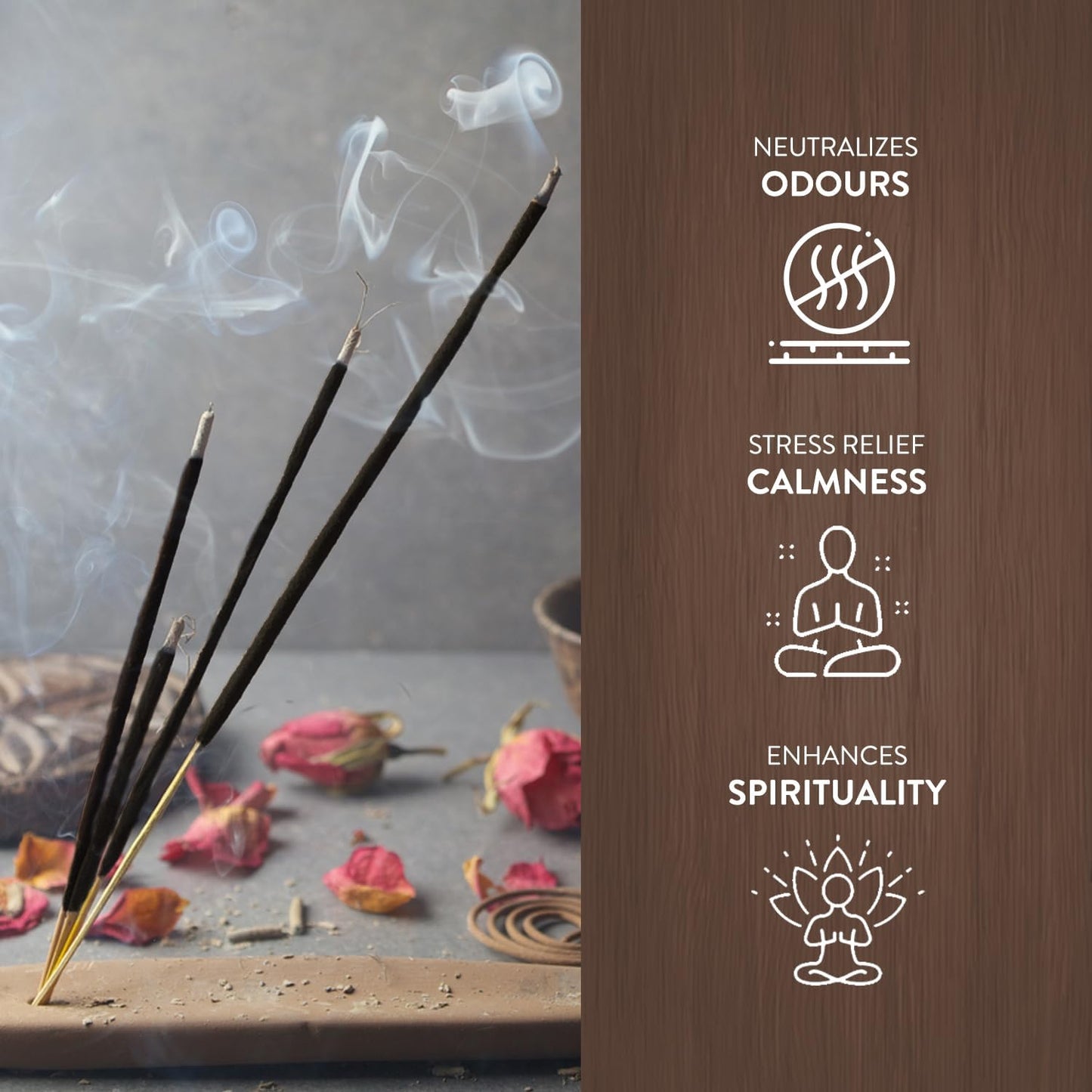 Hem Pure House Hexa Incense Sticks – Pack of 6 Boxes (120 Sticks Total) | Natural Hand-Rolled Incense from India | Cleansing & Purifying Aroma for Home, Positivity & Fresh Ambience.