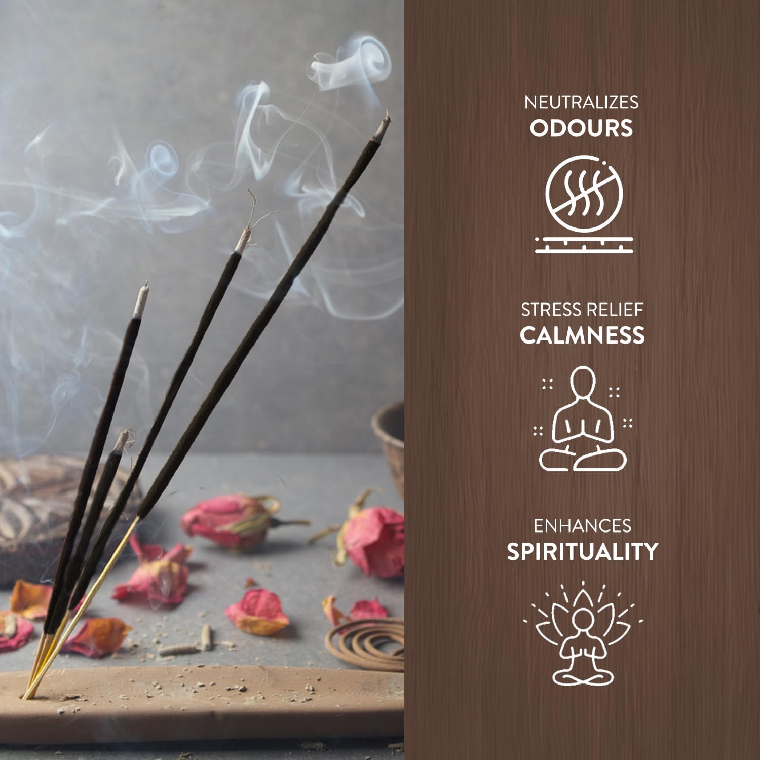 Hem Pure House Hexa Incense Sticks – Pack of 6 Boxes (120 Sticks Total) | Natural Hand-Rolled Incense from India | Cleansing & Purifying Aroma for Home, Positivity & Fresh Ambience.