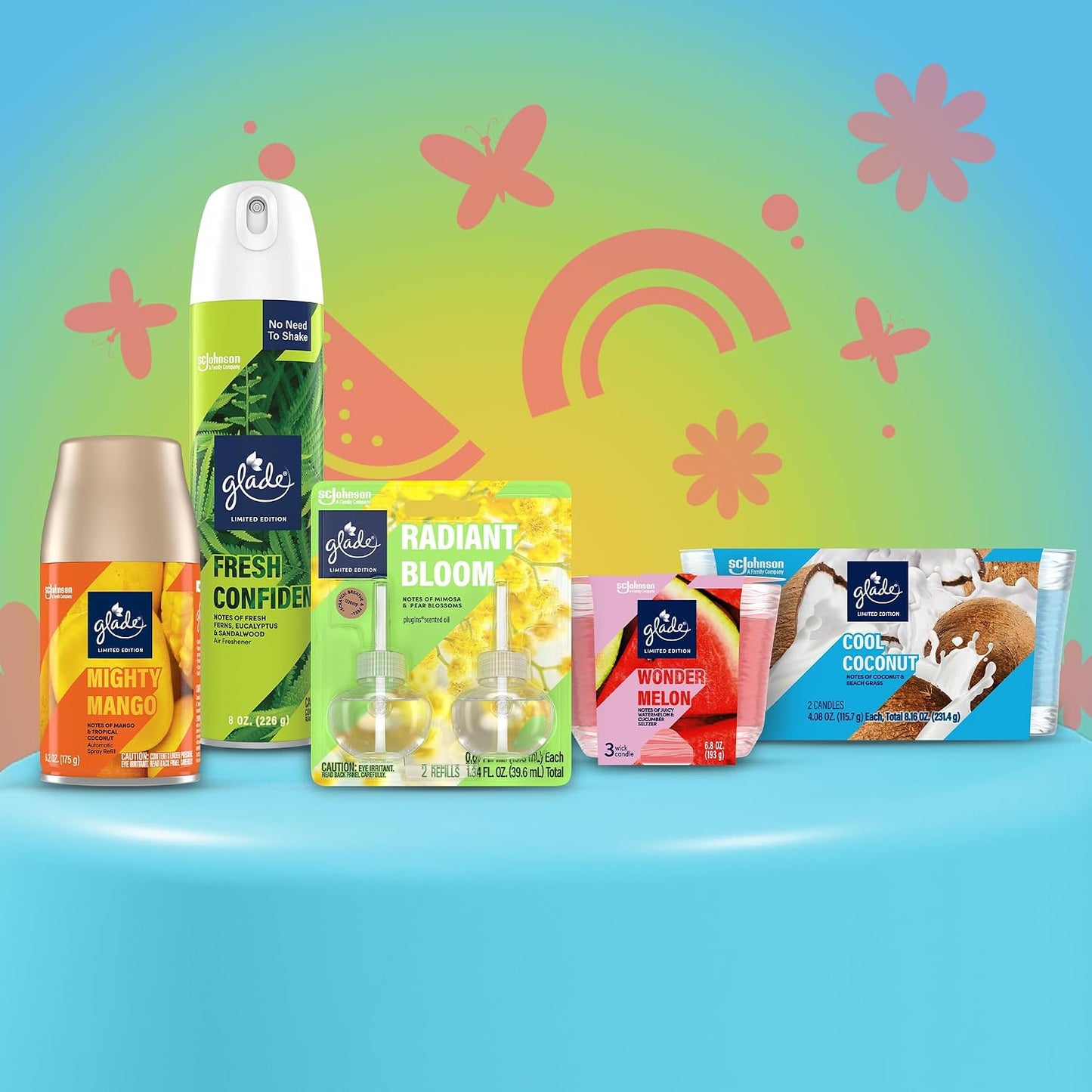 Glade Automatic Spray Refill, Radiant Bloom, Scented Air Freshener for Home and Bathroom, 6.2 Oz