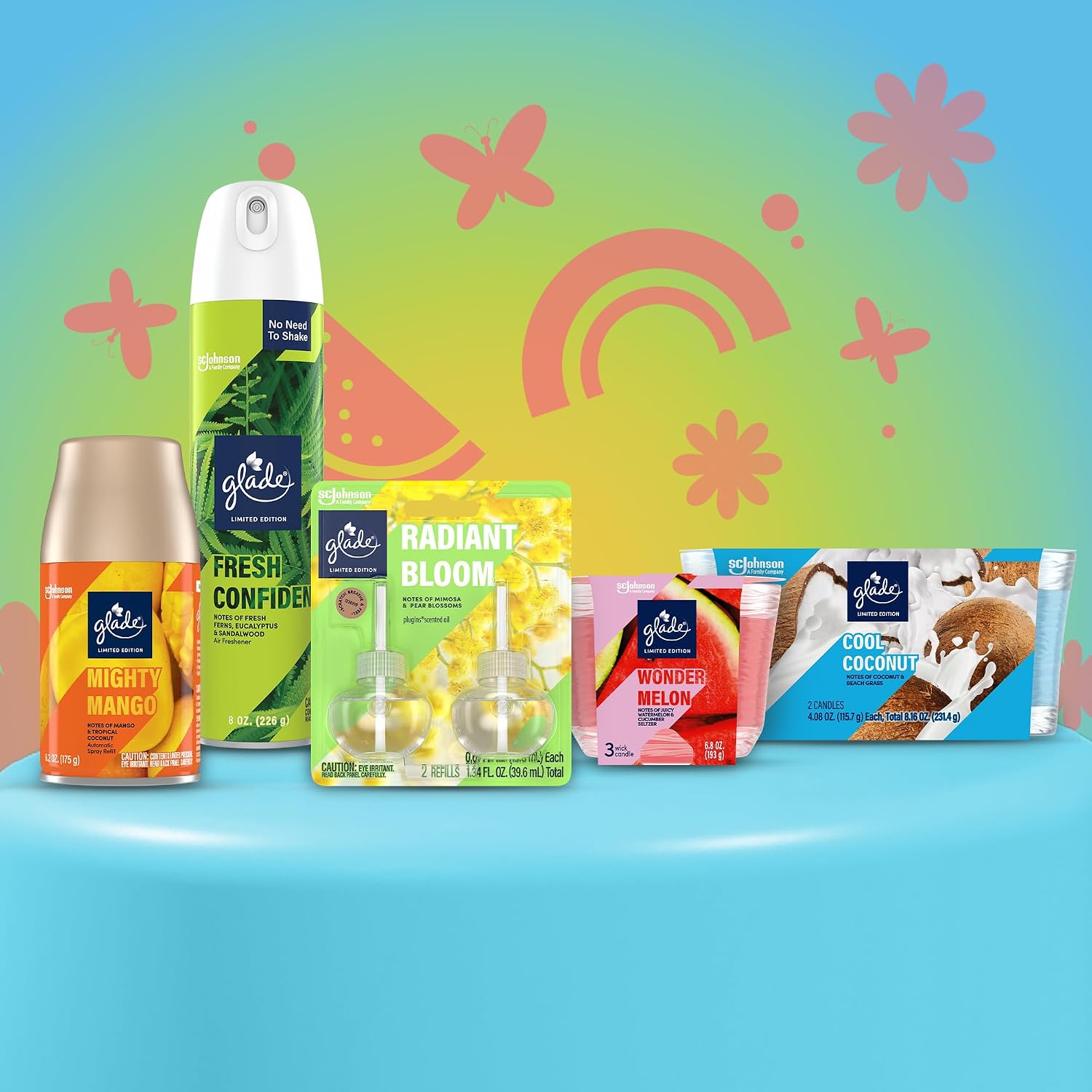 Glade Automatic Spray Refill, Radiant Bloom, Scented Air Freshener for Home and Bathroom, 6.2 Oz