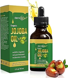 Jojoba Oil -100% Organic & Cold Pressed Oil - Anti-Aging Moisturizing Treatment for Face, Hair, Skin & Nails, Acne Scars, Anti-Wrinkle. (2 FL OZ)